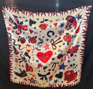 Crazy Cowboy Print Wild Rag