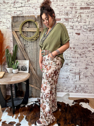 Cactus Canyon Wide Leg Trouser Pants
