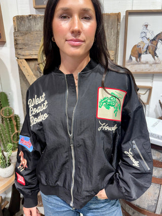 West Coast Rodeo Bomber Satin Jacket