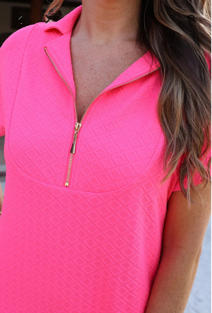 The Haley Dress- Hot Pink