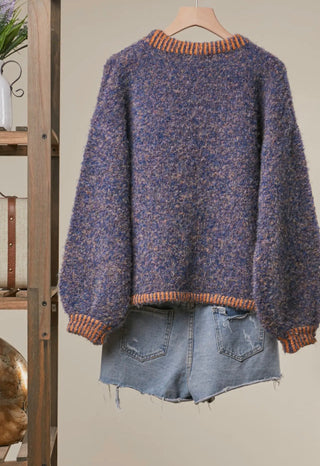 Women’s Bucking Horse Embroidered Fuzzy Knit Cardigan | Western Button Front Sweater