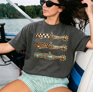 Tres Spur Graphic Tee | Vintage Cowgirl T-Shirt