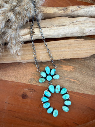 Antionette Mart Mixed Turquoise Sterling Silver Naja Necklace