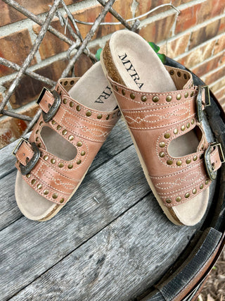 Sonoran Sunset Boot Stitch Sandals-Tan