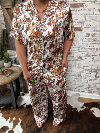 Buckaroo Silk Western Pajama Set