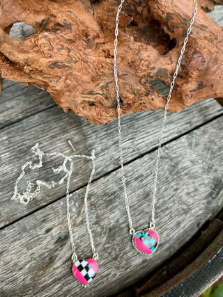 Sterling Silver Kandy Hearts Necklace