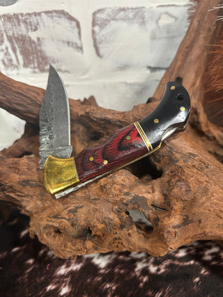 Damascus Steel Folding Knife Limited Selection-Holiday Seas