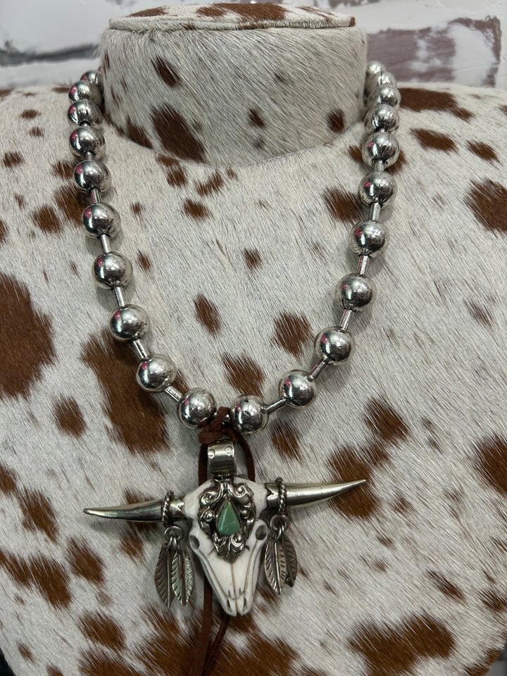 Steer Head Necklace