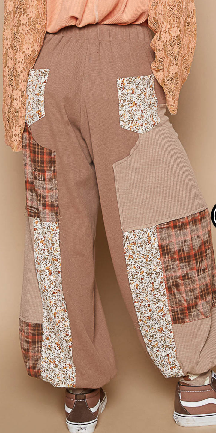 Chocolate Patched Up Thermal Pants