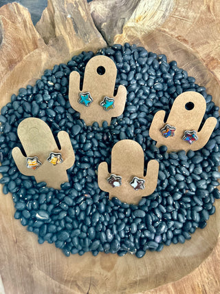 Gemstone Star Studs
