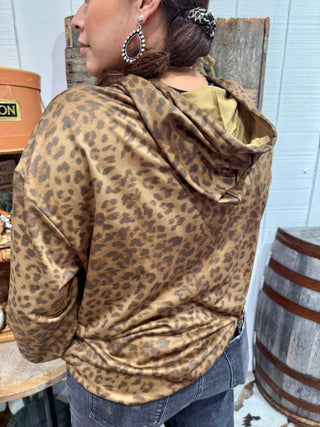 Leopard Cowgirl Spur Em Wild & Horseshoe Embroidered Hoodie – Western Graphic Hooded Top- 2 Fly Co.