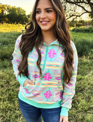 Aztec Dreamer Quarter Zip Pullover