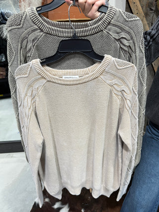 Backroad Beauty Cable Knit Sweater-3 Colors