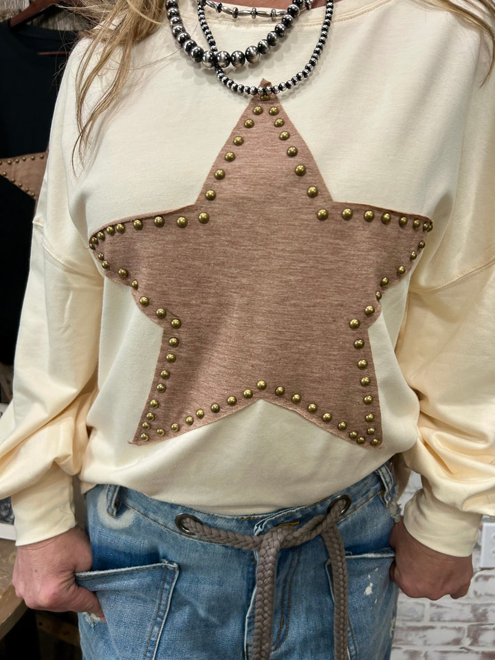 Studded Star Top-2 Colors