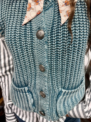 Howdy Hanny Corded Denim Western Vest