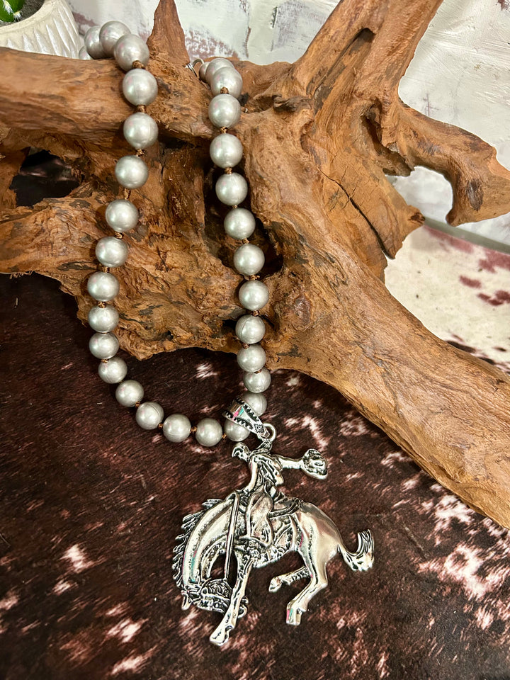 Bucking Horse Necklace