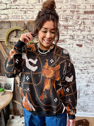 The Tacky Knit Western Sweater