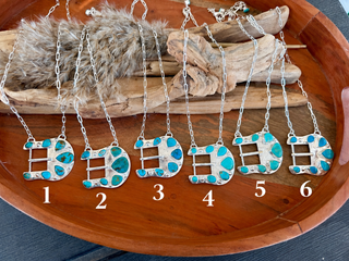 Authentic Kingman Turquoise Silver-Plated Western Buckle Necklace
