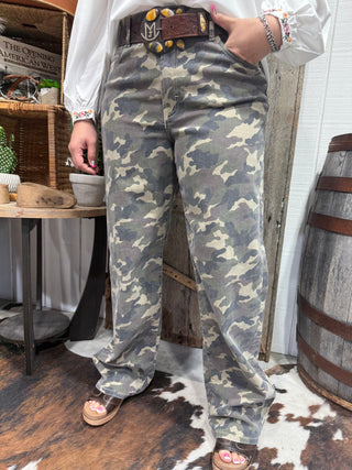 Hidden Brand -Alyx Style Wide Leg Camo Low Slung Baggy Trousers-33” Inseam