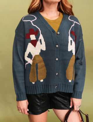 Ropin’ Cowboy Western Knit Cardigan