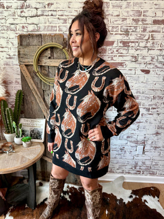 The Ruidoso Western Sweater Dress