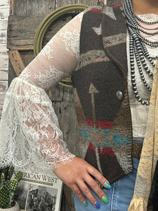 Whispers of Lace Bell Sleeve Top
-3 Colors
