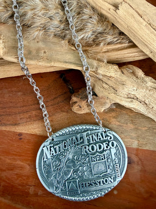 1999 NFR Commemorative Buckle Statement Necklace