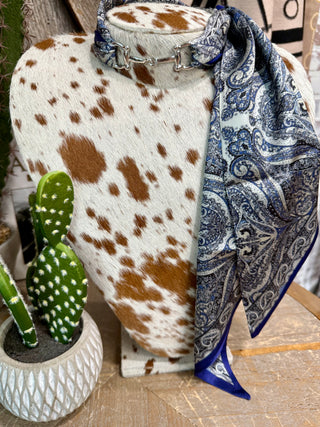 Blue Paisley Twilly