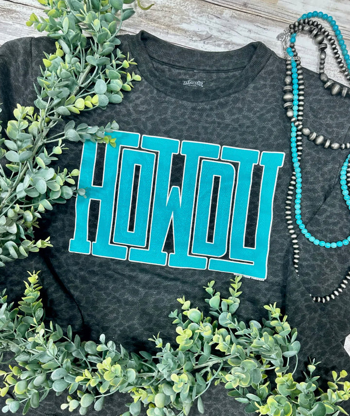 Black Leopard Howdy Tee