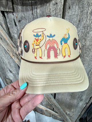 Retro Rodeo Cowboys Concho Trucker Hat