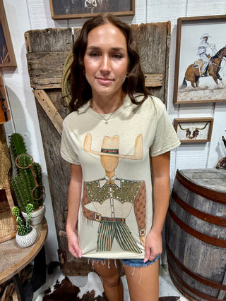The Lone Cowboy Rhinestone Tee