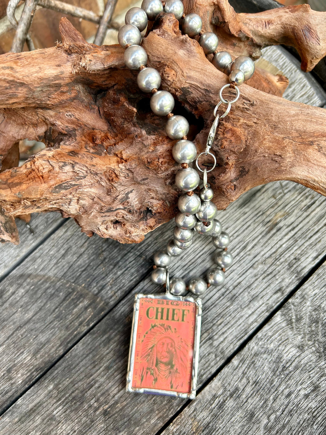 Big Chief Tablet Soldered Necklace