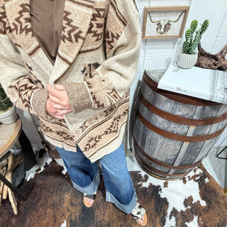 Wild Horses Southwestern Horse Cardigan