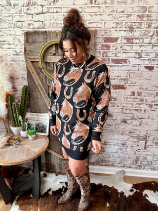 The Ruidoso Western Sweater Dress