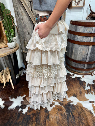 Prairie Romance Boho Ruffle Pants