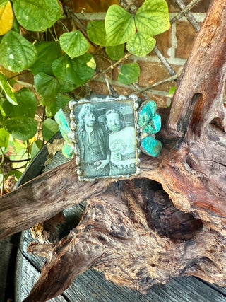 Waylon & Willie Soldered Leather & Turquoise Snap Bracelet