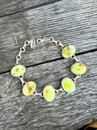 Sterling Silver & Palomino Link Bracelet