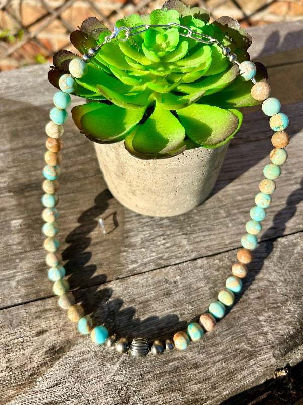 Sea Sediment Navajo Pearl Choker