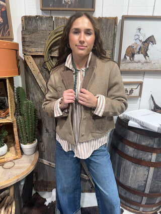 Wild Horses Run Free Wool Blend Barn Jacket