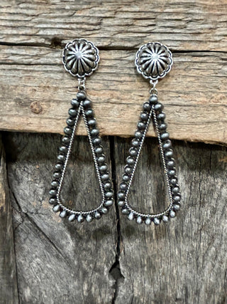 Western Concho Bubble Stud Earrings
