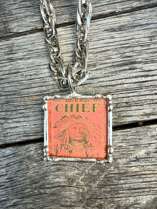 Big Chief Tablet Soldered Necklace