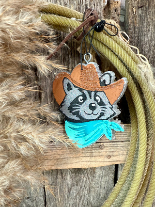 Cowboy Raccoon Western Car Freshie – Rustic Cowgirl Car Air Freshener