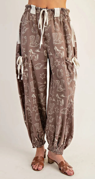 Taupe Western Cargo Joggers