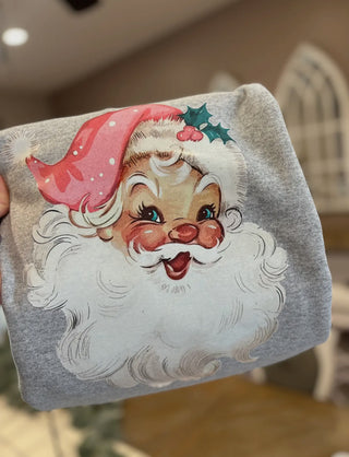 Vintage Santa Claus Graphic Sweatshirt – Retro Christmas Pullover