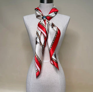 Silk Bronc Rider Wild Rag Scarf – 36” x 36” Western Rodeo “Wild West” Cowgirl Scarf