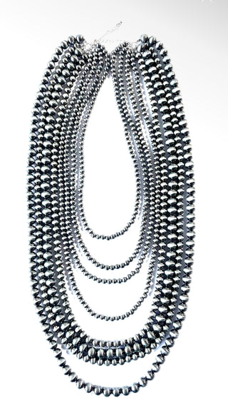 Eight-Strand Layered Navajo Pearl Necklace