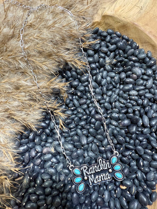 Ranchin’ Mama Western Necklace – Turquoise Accent Cowgirl Jewelry