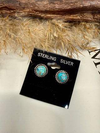 Turquoise & Sterling Silver Studs