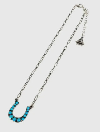 Turquoise Horseshoe Necklace