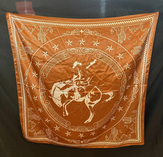 Rust Western Print Wild Rag